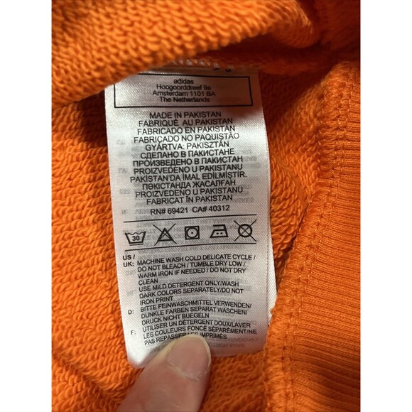 NWT Reebok Orange Classic Oversized Coupe Extra Large Hoodie Size S Original $60 - Picture 7 of 12